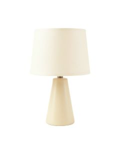 Clay Bridge Table Lamp With A Plain Fabric Shade - Cream