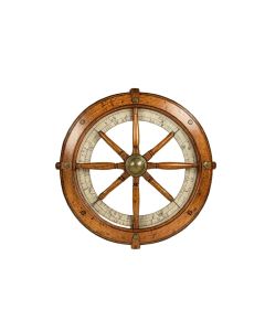 Andres Nautical Ships Wheel Indoor/Outdoor Lumbar Pillow