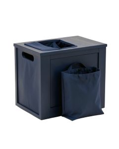 Heath Branch Laundry Sorting Station With Plain Removable Bags - Navy (synthetic illustration; no displayed measurements)