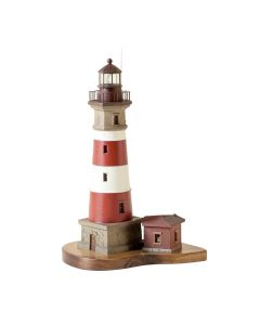 Plainfield Coastal Inspired Lighthouse Stained 2 Piece Sculpture Set
