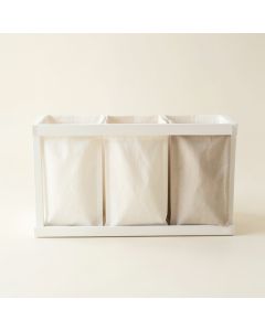 Elm Dell Laundry Sorting Station With Plain Removable Bags - White (synthetic illustration; no displayed measurements)