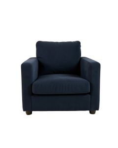 Stone Arc Upholstered Armchair - Navy