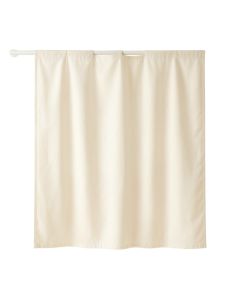 Linden Bluff Shower Curtain Hanging Flat From A Plain Rod - Cream (synthetic illustration; no displayed measurements)