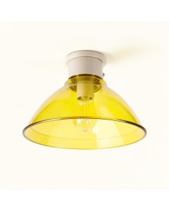 4.875 '' H Glass Bell Ceiling Fan Fitter Shade ( Screw On ) In Yellow (synthetic illustration; no displayed measurements)