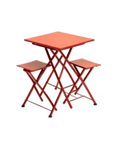 Tonks Folding Metal 3 Piece Bistro Table Set
