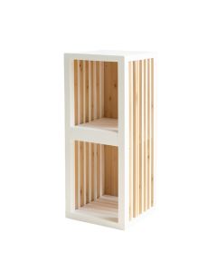 Sage Bend Narrow Cubby Tower - White