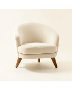Glen Crossing Upholstered Armchair - Cream (synthetic illustration; no displayed measurements)