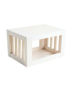Slate Bend Empty Furniture-Style Pet Crate - White