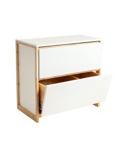 Fern Brook Freestanding Pull-Out Hamper Cabinet - White (synthetic illustration; no displayed measurements)