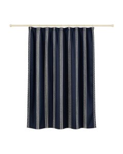 Pine Falls Shower Curtain Hanging Flat From A Plain Rod - Navy