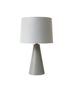 Spruce Bend Table Lamp With A Plain Fabric Shade - Gray (synthetic illustration; no displayed measurements)