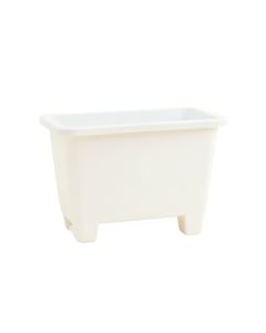 Fern Canyon Empty Raised Planter - White