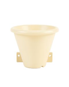Maple Crossing Empty Railing Planter With Integral Brackets - Cream