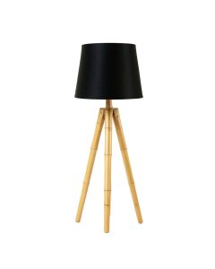 Briar Arc Floor Lamp With A Plain Fabric Shade