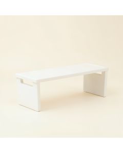 Cedar Bend Narrow Outdoor Storage Bench - White (synthetic illustration; no displayed measurements)