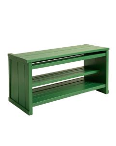 Glen Bend Shoe Storage Bench - Green