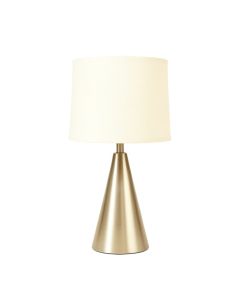 Laurel Arc Table Lamp With A Plain Fabric Shade - Ivory (synthetic illustration; no displayed measurements)