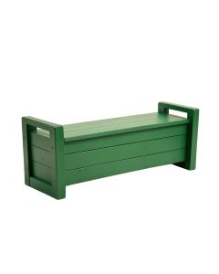 Stone Bend Narrow Outdoor Storage Bench - Green