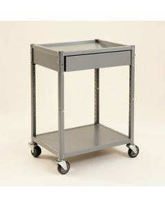 Willow Crest Empty Rolling Workshop Cart - Gray (synthetic illustration; no displayed measurements)