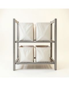 Spruce Dell Laundry Sorting Station With Plain Removable Bags - Gray (synthetic illustration; no displayed measurements)