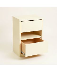 Pine Crest Freestanding Pull-Out Hamper Cabinet - Cream (synthetic illustration; no displayed measurements)