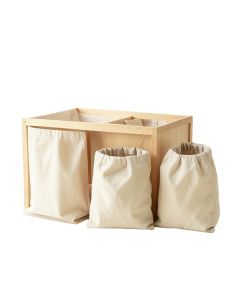 Elm Bridge Laundry Sorting Station With Plain Removable Bags - Beige (synthetic illustration; no displayed measurements)