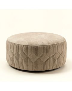 Ladner 18 '' Round Geometric Pouf Ottoman (synthetic illustration; no displayed measurements)