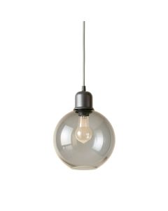 Olive Arc Pendant Light Suspended From One Plain Cable - Gray