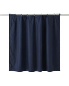 Hill Crest Shower Curtain Hanging Flat From A Plain Rod - Navy (synthetic illustration; no displayed measurements)