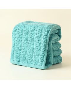 Diana Knit Zig-Zag Textured Turquoise Throw (synthetic illustration; no displayed measurements)