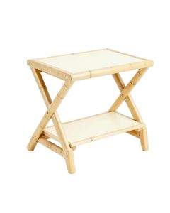 Ridge Bend Side Table - Cream (synthetic illustration; no displayed measurements)
