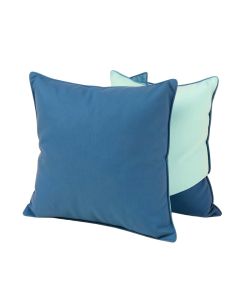 Blue Danhube Indoor/Outdoor , Removable Cover Pillow , Large & 1 Lumbar Pillow