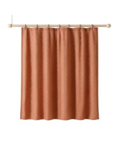 Fern Brook Shower Curtain Hanging Flat From A Plain Rod - Terracotta (synthetic illustration; no displayed measurements)