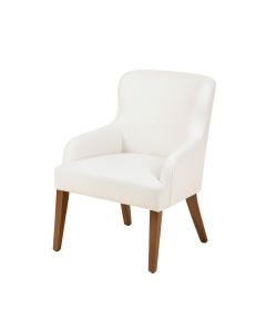 Sara Upholstered Queen Anne Back Side Chair In White (synthetic illustration; no displayed measurements)