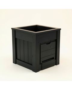 Meadow Bridge Closed Garden Compost Bin - Black (synthetic illustration; no displayed measurements)