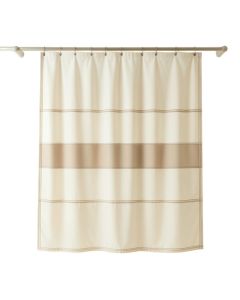 Summit Bridge Shower Curtain Hanging Flat From A Plain Rod - Ivory (synthetic illustration; no displayed measurements)