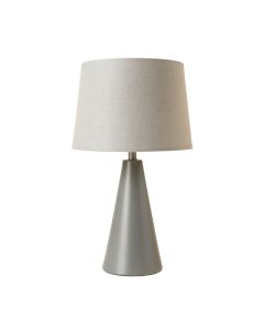 Stone Crossing Table Lamp With A Plain Fabric Shade - Gray