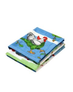 T-Fal Rooster Print Dual Kitchen Dishcloth
