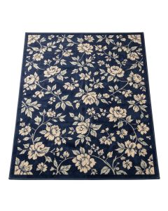 Brandt Floral Navy Blue Area Rug