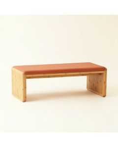 Vale Bridge Indoor Bench - Terracotta (synthetic illustration; no displayed measurements)