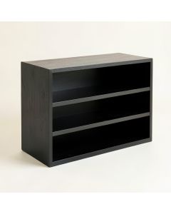 Willow Arc Low Bookcase - Black (synthetic illustration; no displayed measurements)
