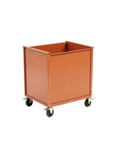 Olive Brook Empty Rolling Workshop Cart - Terracotta