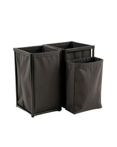 Spruce Bluff Laundry Sorting Station With Plain Removable Bags - Black (synthetic illustration; no displayed measurements)
