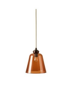 Summit Crest Pendant Light Suspended From One Plain Cable - Terracotta