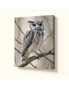 Barred Owl On Branches Photograph (synthetic illustration; no displayed measurements)