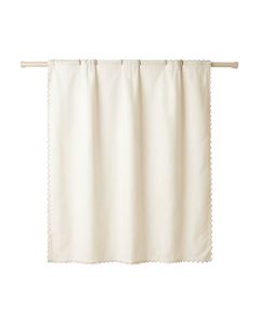 Glen Dale Shower Curtain Hanging Flat From A Plain Rod - Cream