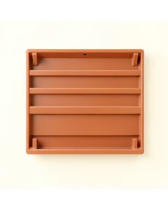 Rowan Crest Empty Wall-Mounted Tool Organizer Panel - Terracotta (synthetic illustration; no displayed measurements)