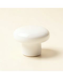 Ridge Bridge Cabinet Knob Without Packaging - White (synthetic illustration; no displayed measurements)