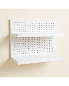 Brook Brook Empty Wall-Mounted Tool Organizer Panel - White (synthetic illustration; no displayed measurements)