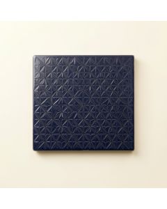 Willow Crest Uninstalled Square Decorative Tile - Navy (synthetic illustration; no displayed measurements)